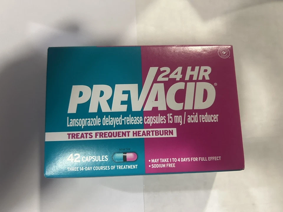 Reductor de ácido lansoprazol Prevacid 24 HR liberación retardada 15 mg -42 tapa caducidad 26/01 Foto 1 de 1