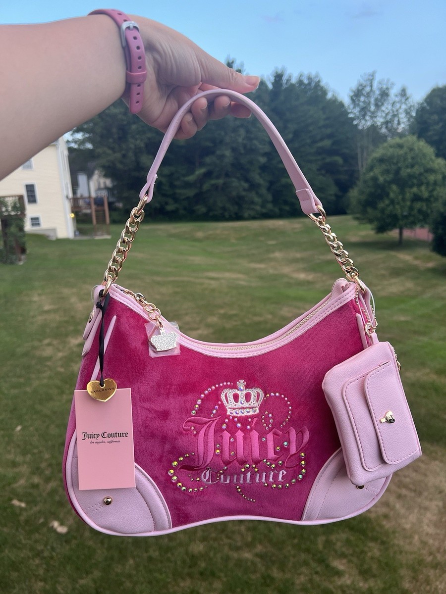 【Juicy Couture】Iris ミニポーチ付き ハンドバッグ Juicy Couture】Irisパッチ ポーチ付キャンバス トートバッグM