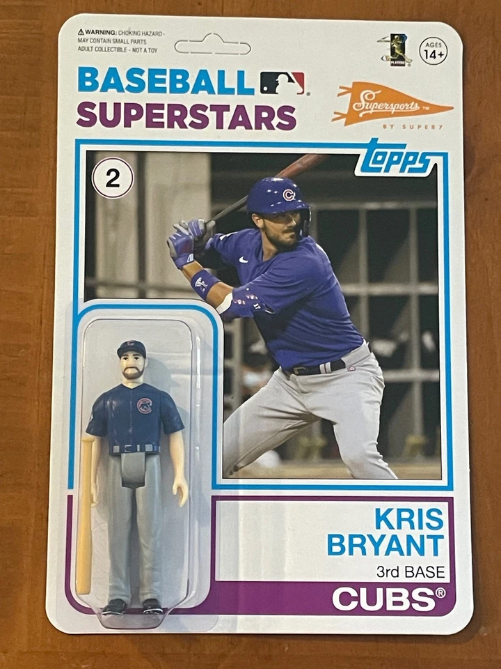 Figura de acción Kris Bryant Topps Super7 superestrellas de béisbol MLB Chicago Cubs EM1 Foto 1 de 1