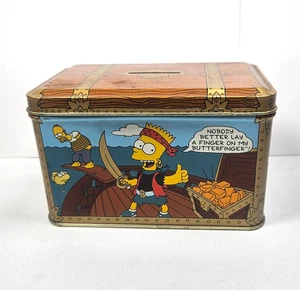 1992 The Simpsons Butterfinger Piratentruhe Dose Coin Bank Nestle - Bild 1 von 10