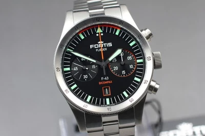 [w/Paper] FORTIS Flieger F-43  F424.0004 FW32013594 Automatic Black  Men's Watch - Image 1 of 4