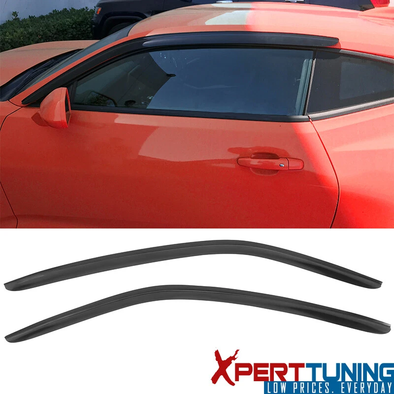 Fits 10-24 Chevy Camaro 2Pc Window Visors Sun Rain Vent Guard Acrylic Foto 1 de 4