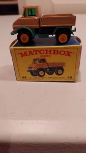 1960 s Lesney Matchbox Series No 49 Tan UNIMOG with ORIGINAL BOX - Picture 1 of 5
