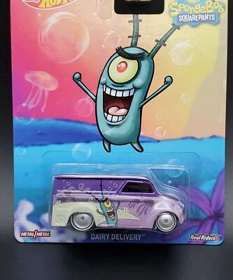 HOT WHEELS POP CULTURE NICKELODEON SPONGE BOB SQUARE PANTS DAIRY DELIVERY B3 - Image 1 of 4