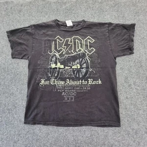 ACDC Shirt Mens MEDIUM Black T Shirt for those about to rock short sleeve Size M - Picture 1 of 13