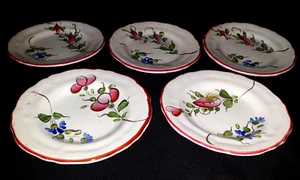 5 ANCIENNES ASSIETTES DE DINETTE EN FAÏENCE DE SAINT CLEMENT Début XIX N°706/15 - Foto 1 di 8