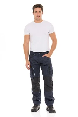Mens Heavy Duty Workwear Pants Utility Construction Safety Cordura Trousers - Image 1 of 4