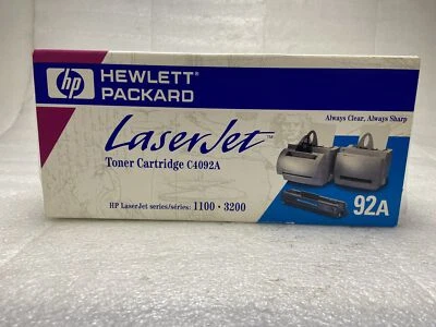 Genuine HP 92A C4092A Black Toner Cartridge 2.5K Page HP LaserJet 1100 100A NEW - Image 1 of 4