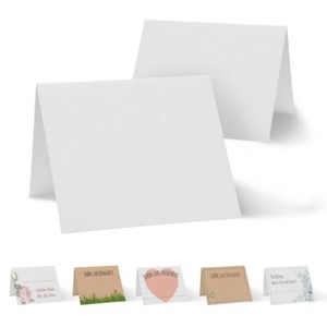 10 Tischkarten Blanco Neutral TK020