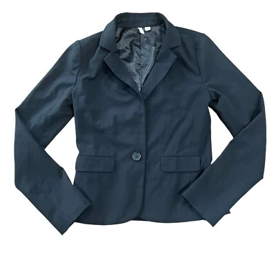 Jaqueta Blazer Frenchi Feminina Botão Frontal Preta Tamanho XS Carreira Roupa de Trabalho Casual - Imagem 1 de 4