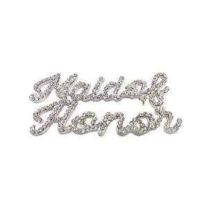 Pin de diamantes de imitación - Dama de Honor - Plateado - Imagen 1 de 1