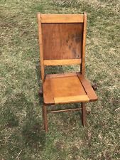 Antique Folding Chair  Wood  Sliding Joints  Beautiful Church Chair