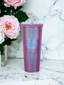 Disney 2021 Disneyland Starbucks Pink Iridescent Studded Tumbler Tasse Venti 24oz - Bild 1 von 4