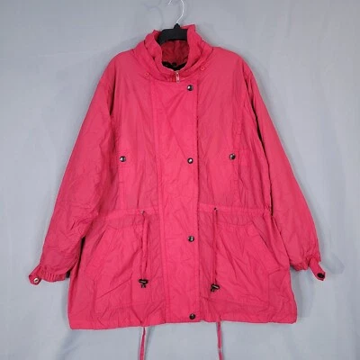Hunters Run Women's Pea Coat Jacket Hooded Removable Lining Full Zip Red Size 1X - Image 1 of 4