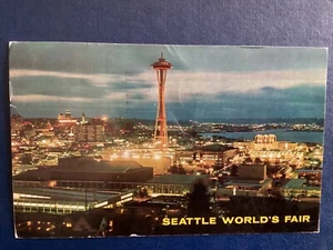 Postcard Seattle World’s Fair Space Needle posted 1962 to Calgary, Canada B122 - Foto 1 di 2