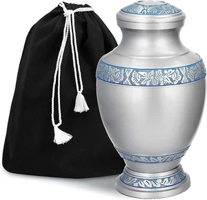 Cremation Urn for Adult Human Ashes - Large Handcrafted Funeral Memorial with El - Picture 1 of 7
