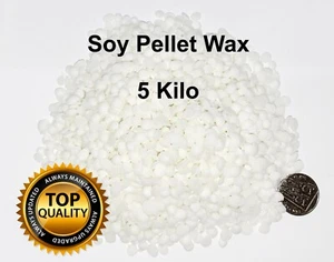 5 KG Soy Soya Container Candle Wax Pellets Candles Wax Melts Candle Dye Packs - Picture 1 of 1