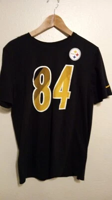Nike Dri Fit Pittsburgh Steelers NFL Camiseta Negra ANTONIO MARRÓN #84 Para hombres M Foto 1 de 4