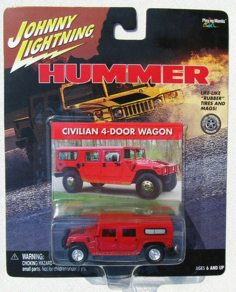 JOHNNY LIGHTNING HUMMER CIVILIAN 4-DOOR WAGON RED HUMMER rr - Image 1 of 2