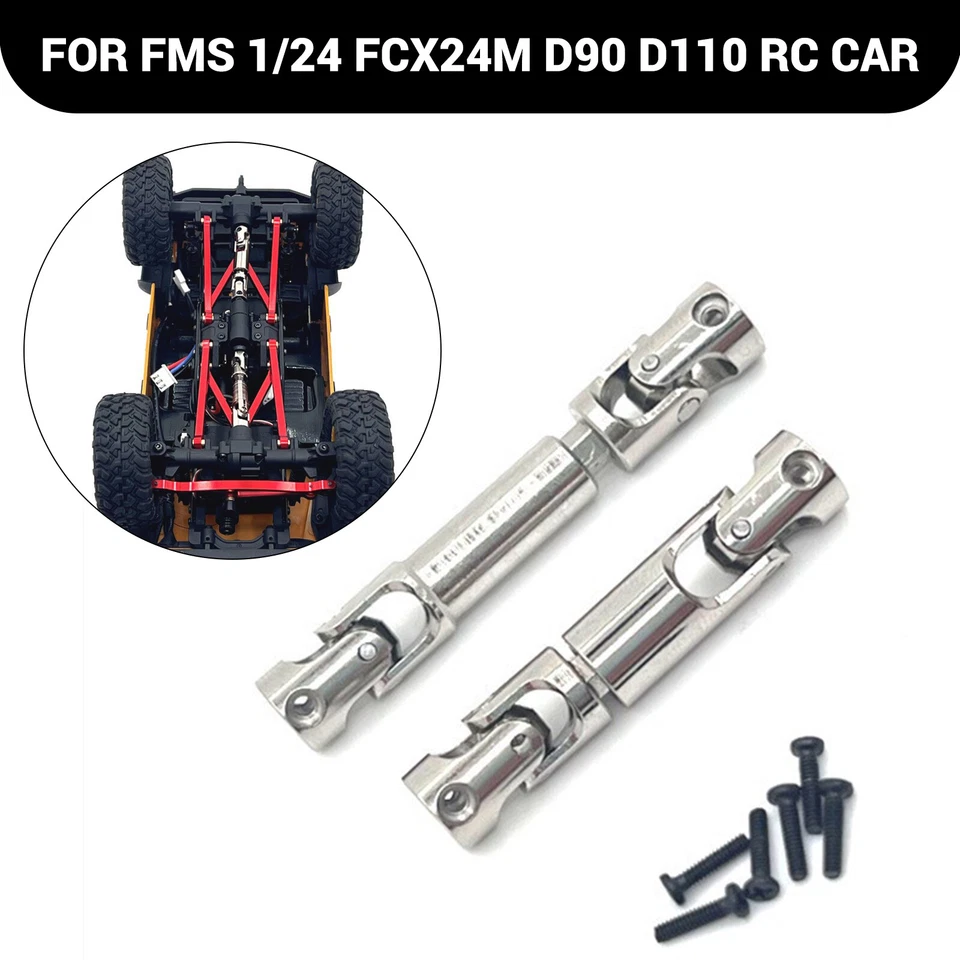 Metal Drive Shaft Center CVD 2Pcs For 1/24 FMS FCX24M D110 RC Car - Image 1 of 4
