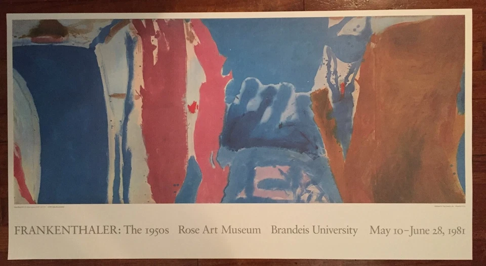 PÓSTER HELEN FRANKENTHALER LA DÉCADA DE 1950 PARED ABIERTA 1981 37 1/2"W X 20'H ARTE ABSTRACTO Foto 1 de 1