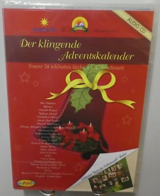 Adventskalender CD Stars Volksmusik 24 Lieder Weihnachten Advent Poster T120A - Bild 1 von 2