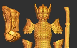 Female Dwarf Warrior 3D printed figure kit for Mythic Legions 2.0 figures - Picture 1 of 9