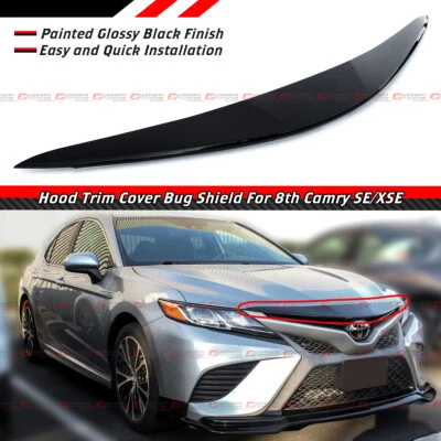 PARA TOYOTA CAMRY SE XSE TRD 2018-2024 NEGRO BRILLANTE PARACHOQUES DELANTERO EMBELLECEDOR CUBIERTA Foto 1 de 4