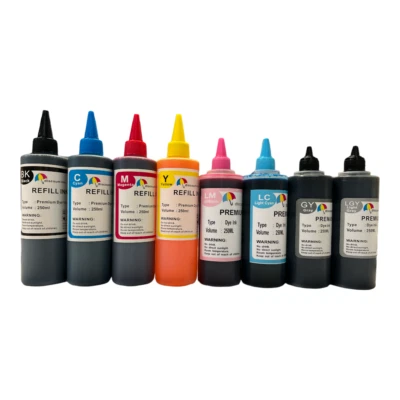 Tinta de recarga 8x250 ml para impresora de gran formato Canon PIXMA PRO-100 CLI-42 cartuchos Foto 1 de 2