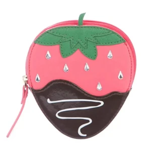 KATE SPADE Creme De La Creme Strawberry Chocolate Dipped ID Wallet Coin Purse - Picture 1 of 5