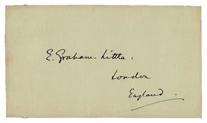 RAR! "Dermatologie Pionier" Dr. Ernest Graham-Little handsignierte 3x5 Karte - Bild 1 von 1
