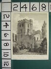 C1810 Antique Print ~ The Tower Stanton Harcourt Oxon ~ Fisher