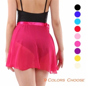 Women Girls Tutu Skirt Ballet Belly Dance Chiffon Wrap Skirt Practice Costume - Picture 1 of 10