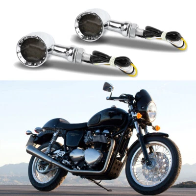 Par de luces LED intermitentes para motocicleta Triumph Thruxton Bonneville Scrambler Foto 1 de 4