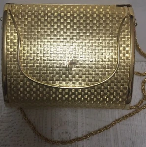 Vintage Goldtone Saks Fifth Ave Metal 60s Evening Handbag - Picture 1 of 7