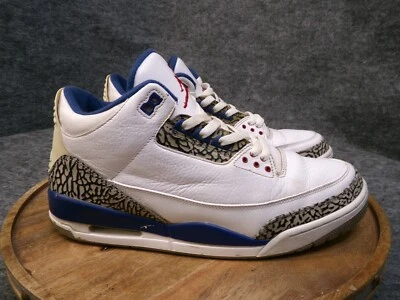 Nike Para Hombre Air Jordan 3 Retro 2011 Azul Verdadero Tenis Zapatos Talla 12 EE. UU. Foto 1 de 4