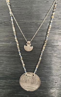 "Collar estación doble filamento Chan Luu labradorita/amazonita/jaspe 30""" Foto 1 de 4