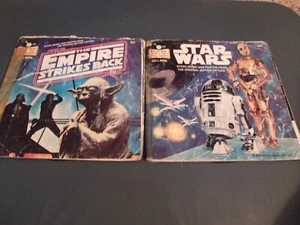VINTAGE SEE HEAR READ BOOK  & RECORD STAR WARS & EMPIRE STRIKES BACK SET OF 2 - Picture 1 of 7