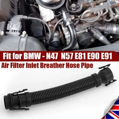 AIR INTAKE BREATHER HOSE PIPE FOR BMW 1 3 5 SERIES X3 X5 N47 N57 13717803842 UK - Image 1 of 4