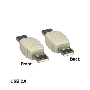 KNTK USB 2.0 Typ A Adapter Extender Stecker auf Stecker PC Laptop HDD - Bild 1 von 1