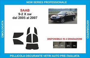 pellicole oscuranti vetri saab 9-2 x sw dal 2005-2007 kit completo - Imagen 1 de 1