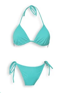 Triangel Bikini Türkis Slip mit BH Brasilien Style Bademode 36 bis 46 #1391 - Bild 1 von 7