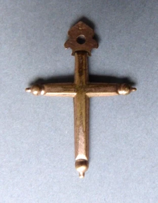 Petite Croix Jeannette pendentif  Bijou ancien fin 19e siècle cross jewel - Photo 1/4
