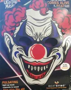 BEATSYNC Sound Responsive Lighted Clown Mask (LOC TUB L-35) - Picture 1 of 5