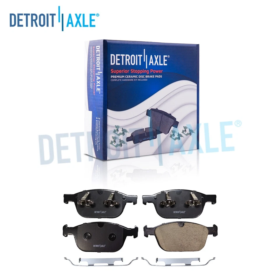 Front Ceramic Brake Pads with Hardware Set Kit for 2003 - 2015 Volvo XC60 XC90 — 第 1/4 张图片