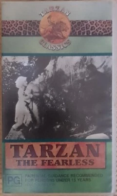 Tarzan The Fearless (1933) VHS Buster Crabbe black & white Ex-Library PAL Video - image 1 of 4