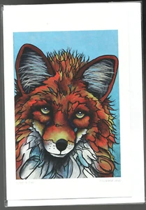 Wunderbarer WHAT A FOX - von Shoshone NV, Michaela Jones - Neu 6" x 9" Kunstkarte - Bild 1 von 1