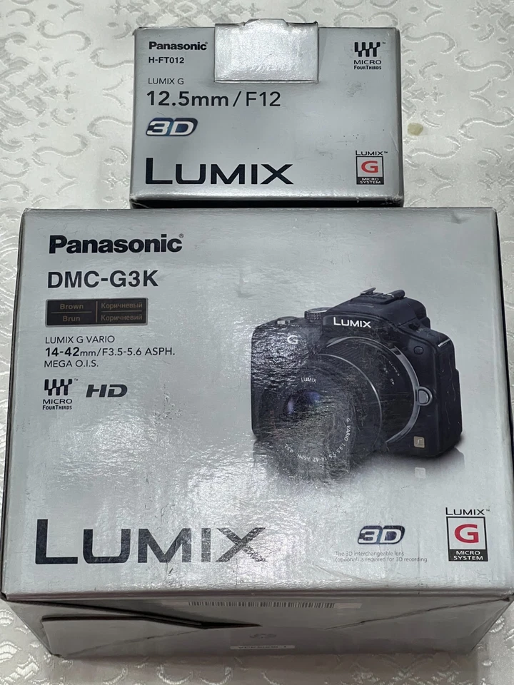 Panasonic LUMIX DMC-G3K 16.0MP Brown + H-FT012 12.5mm/F12 3D - Image 1 of 4
