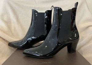 New In Box Gucci Patent Leather Slip-On Ankle Bootie, Black, Size 10.5 (40.5) - Picture 1 of 12