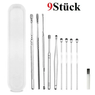 Limpiador de oídos 9 piezas removedor de cera de oídos limpieza de oídos selección de oídos limpiador de oídos  - Imagen 1 de 4